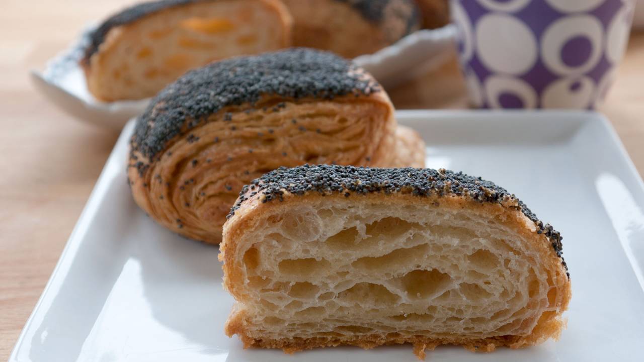 The classic poppy - like a croissant, but with poppy seeds.